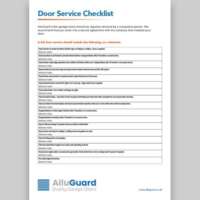 Allu Guard Service Checklist